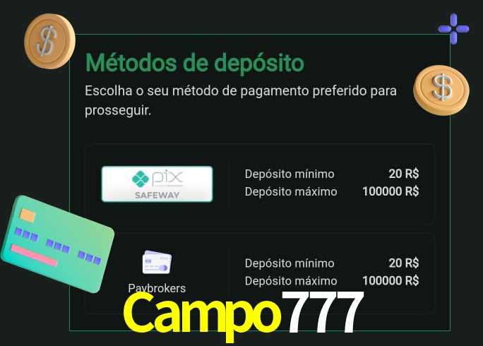 O cassino Campo777 oferece uma grande variedade de métodos de pagamento